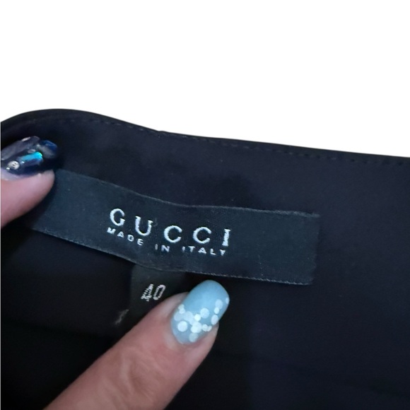 Gucci Navy Pencil Skirt with Buckle - Picture 3 of 3